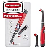 Rubbermaid Reveal Power Scrubber with Multi-Purpose & Grout Head, Cordless Electric Battery Powered Scrub Brush, Water Resist