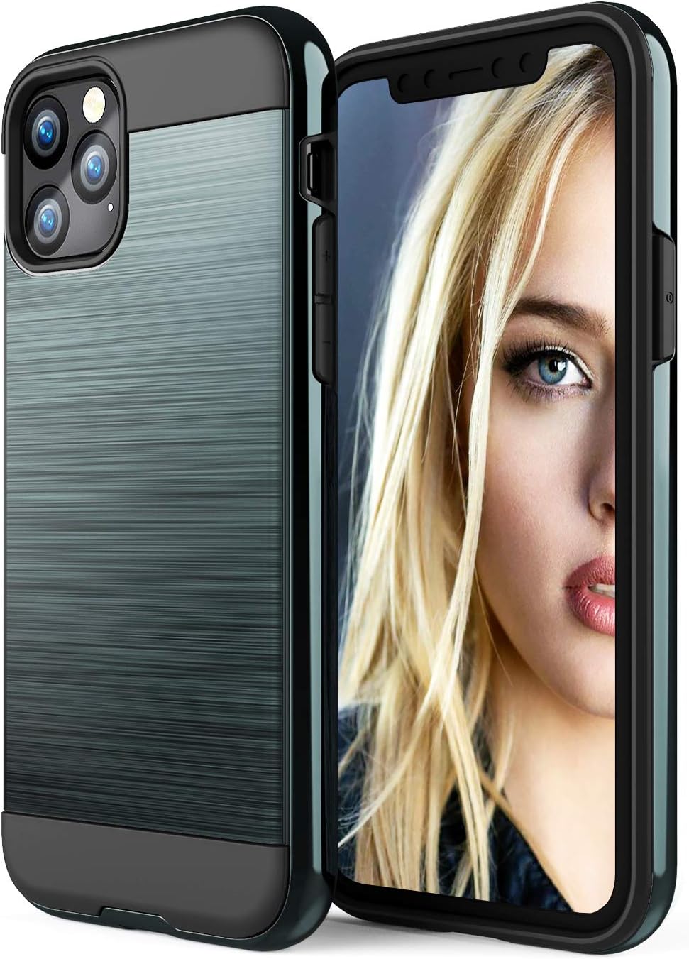 Fengrenji Case for iPhone 11 Pro, [Double Bumper] with Full Body Protection, Shock Absorption, Drop Resistance and Wireless Charging, Suitable for iPhone 11 Pro (5.8 inch) Navy
