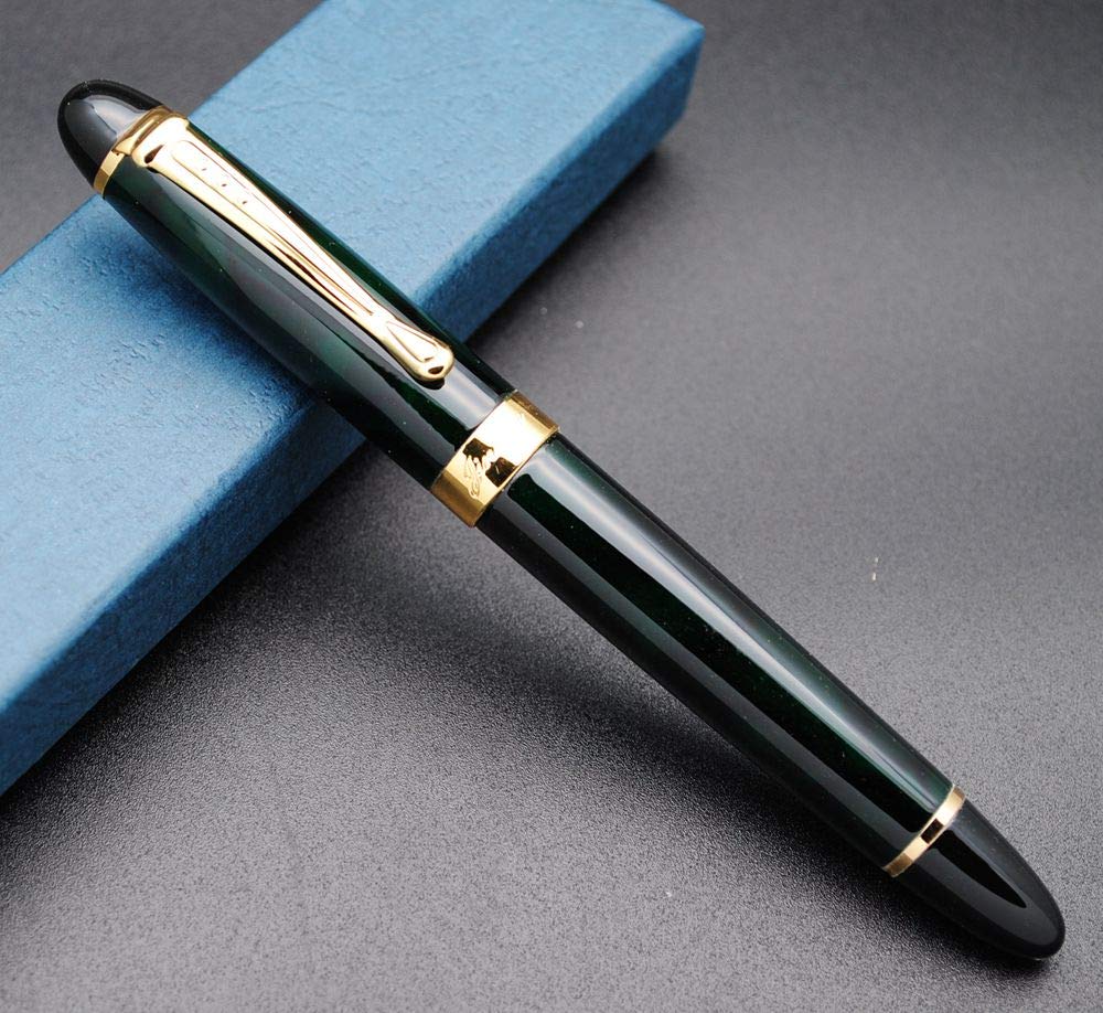 JINHAO X450 Fountain Pen M Nib (Green Ice Flowers)