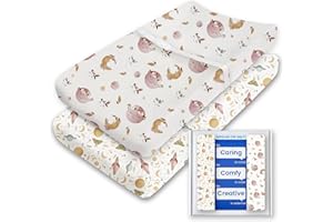 Changing Pad Cover for Girls Boys, TotBasic Premium Soft Boho Changing Table Covers, Stretchy Jersey Changing Table Sheets - Fits All Standard Changing Tables - 2 Pack (Starry Dreams)