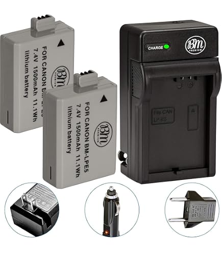Kastar USB Wall Charger & 2100mAh Battery For Canon LP-E5 / EOS 450D (Rebel XSi) 5 thumbnail image