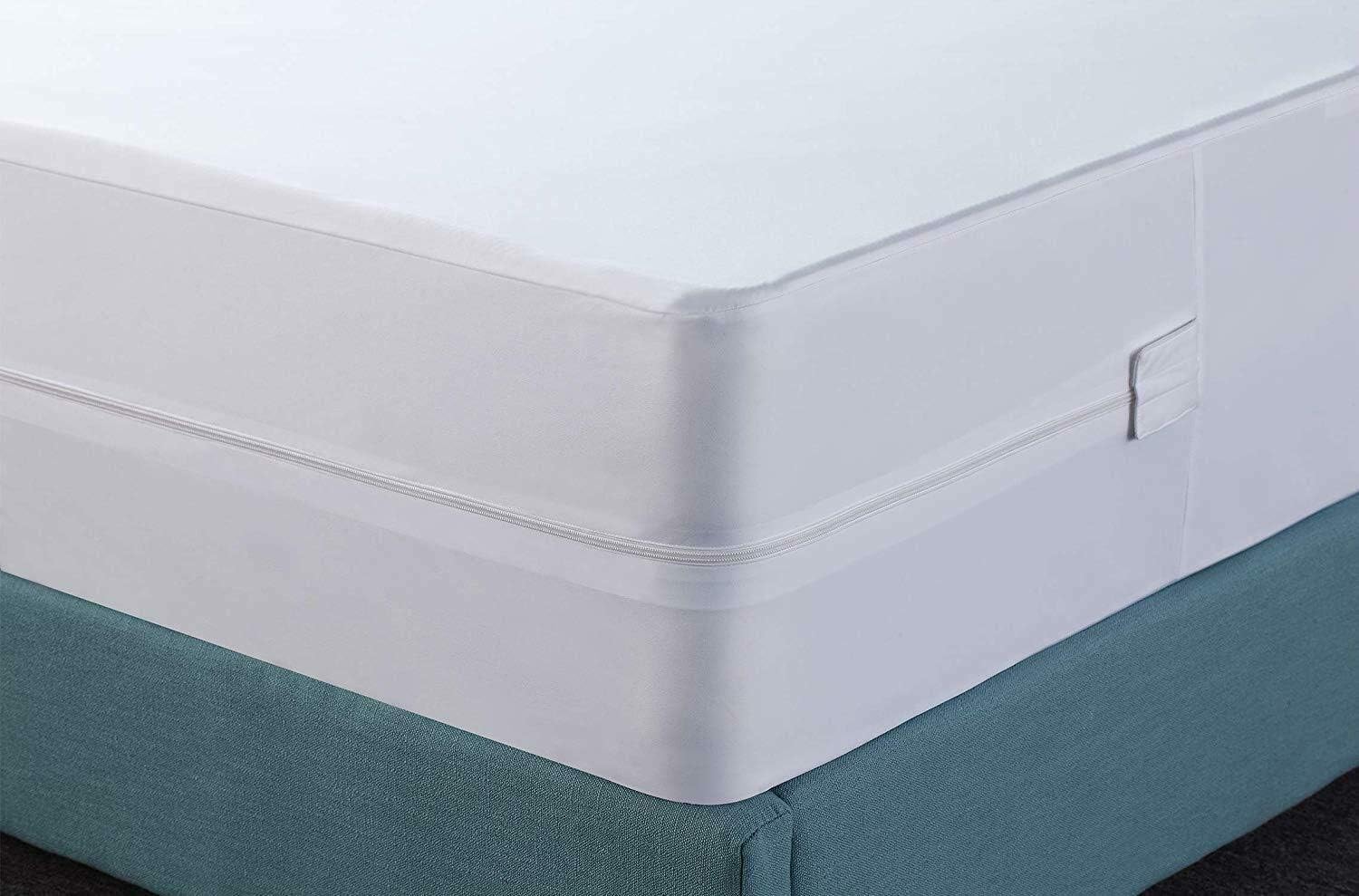 1 Pack Zippered Box Spring Encasement Bed Bug Proof