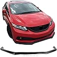 Front Bumper Lip Compatible with 2013-2015 Honda Civic Sedan, CS Style Black PU Front Lip Finisher Under Chin Spoiler Add On by IKON MOTORSPORTS, 2014