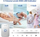 TECKNET Wireless Doorbell IP65 Waterproof 1300ft 60 Chimes 5 Level Vol view 5