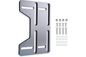 JMCHstore Mini Bike Engine Mount Plate 10mm Aluminum Bracket Kit, for Coleman B100 RB100 Mega Moto mm80, for Hoverheart MB001 Baja DB30 Motovox MBX10, Direct Bolt-On Swap for Predator 212 196 224cc