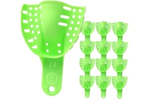 LA MIERE Dental Impression Trays Small Upper, Autoclavable Perforated Impression Tray Set (Bag of 12) #5