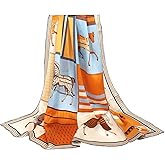ANDANTINO 100% Silk Scarf 43" Large Square Lightweight Headscarf& Shawl–Women Hair Wraps-With Gift Packed