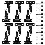 6 Pack 3 Inch T Strap Hinges, Shed Door Gate