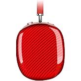 Real Carbon Fiber Airpods Max Covers (2-Piece) (Gloss Red Carbon Fiber)