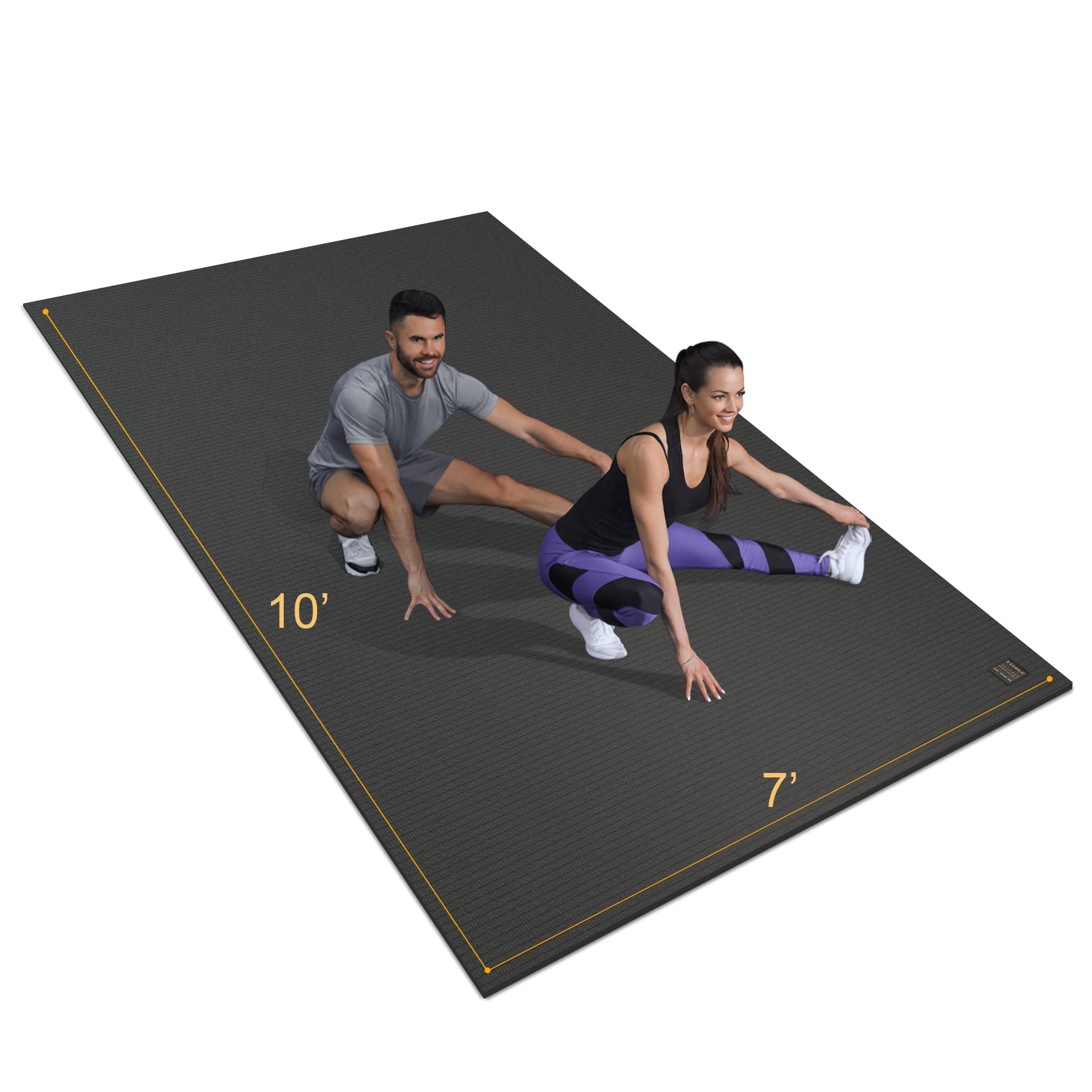Photo 1 of ***FOAM*** Gxmmat Extra Wide Large Exercise Mat 12'x7'/10'x7/8'x7(7mm), Thick Workout Mats for Home Gym Flooring, High-Density Durable Cardio Mat, Shoe Friendly, Perfect for Plyo, MMA, Jump Rope, Weight, Fitness