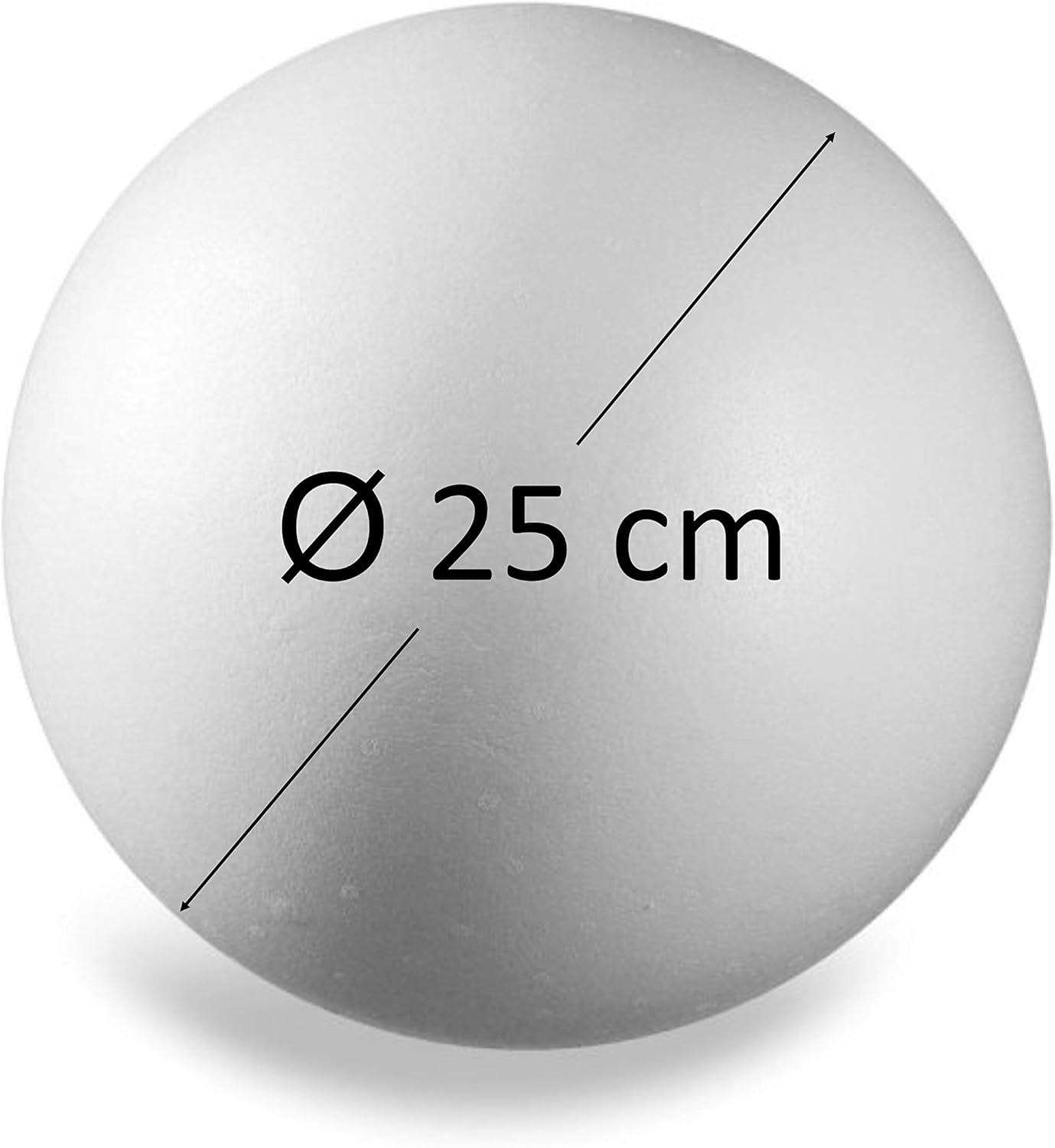 ZADAWERK® - Bola de poliestireno - sólida - Ø 25 cm - 1 Pieza: Amazon.es: Hogar