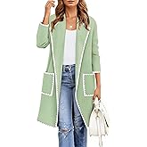 GraceSelect Women's Long Cardigan Sweaters, 2025 Fall Fashion Casual Oversized Knit Open Front Coatigan Jacket Coat Outfits