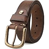 TYWestyles Men's Work Belt Mens Belts Leather Heavy Duty - Country Style Hand-made durable belt Gift Box Packaging