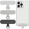 Phone Tether Tab, 3 Pcs Cell Phone Lanyard Patch Compatible with iPhone Smartphone, Phone Strap Replacement Part for All Full