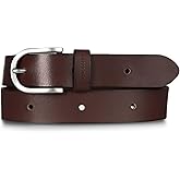 Eddie Bauer Women's Casual Leather Belts with Durable Metal Buckle