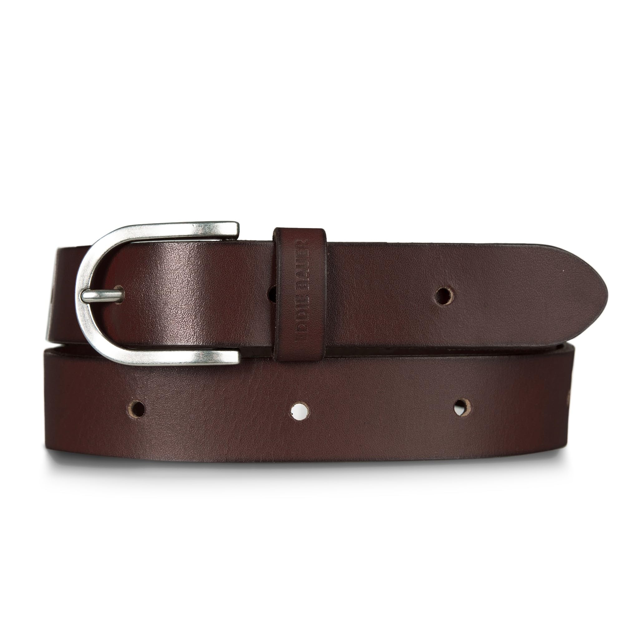 Eddie Bauer Women's Casual Leather Belts with Durable Metal Buckle, Endless Leather - Brown, Large Image Eddie Bauer Women's Casual Leather Belts with Durable Metal Buckle, Endless Leather - Brown, Large Image