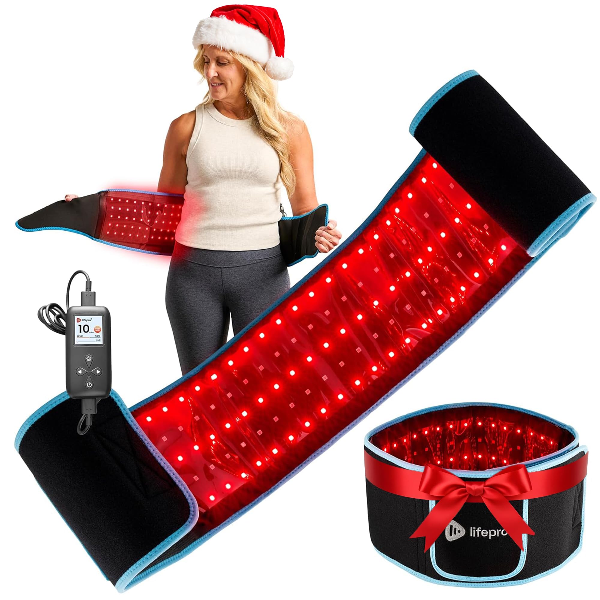 Photo 1 of Lifepro Red Light Therapy Belt – Infrared Red Light Therapy for Body, Back and Shoulder - 660nm & 850nm Near Infrared Heating Pad – Adjustable & Portable for Wellness & Relaxation