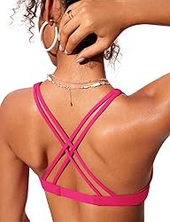 CRZ YOGA Womens V Neck Bikini Tops Twist Front