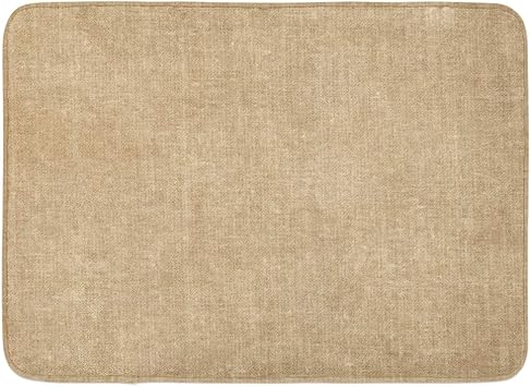 Amazon Com Emvency Bath Mat Burlap Beige Sack Canvas Brown
