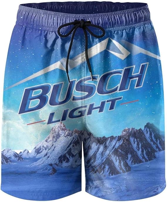 BuschLightBeerLogoCustom Cool Beach Board Shorts Swim Trunks for