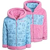 Disney Toddler Girls Winter Coat - Reversible Quilted Hooded Puffer Jacket - Insulated Faux Fur Lined Jacket for Girls (2T-8)