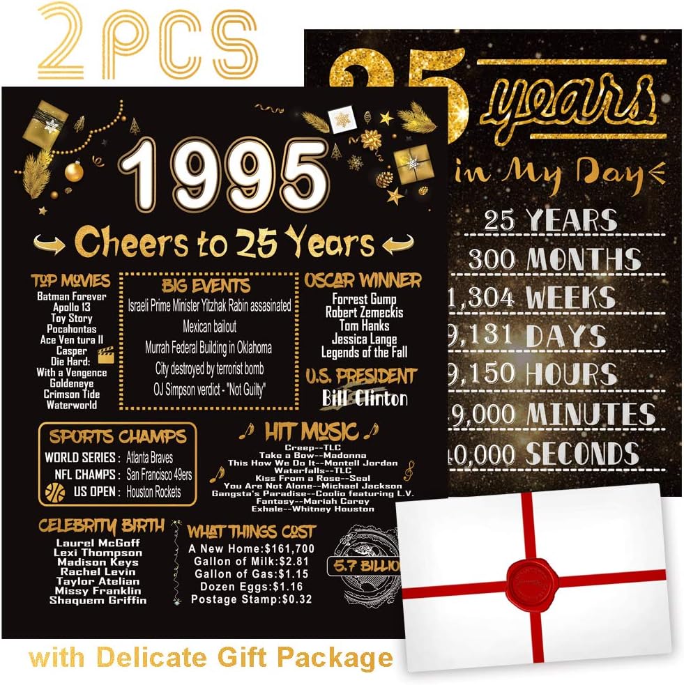 Amazon Com 2pcs 25th Birthday Decorations Or Wedding Anniversary