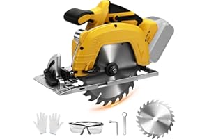 7 Inch Cordless Circular Saw Compatible with Dewalt 20V Max Battery, Brushless Electric Circular Saw with 1 Saw Blade, Cuttin