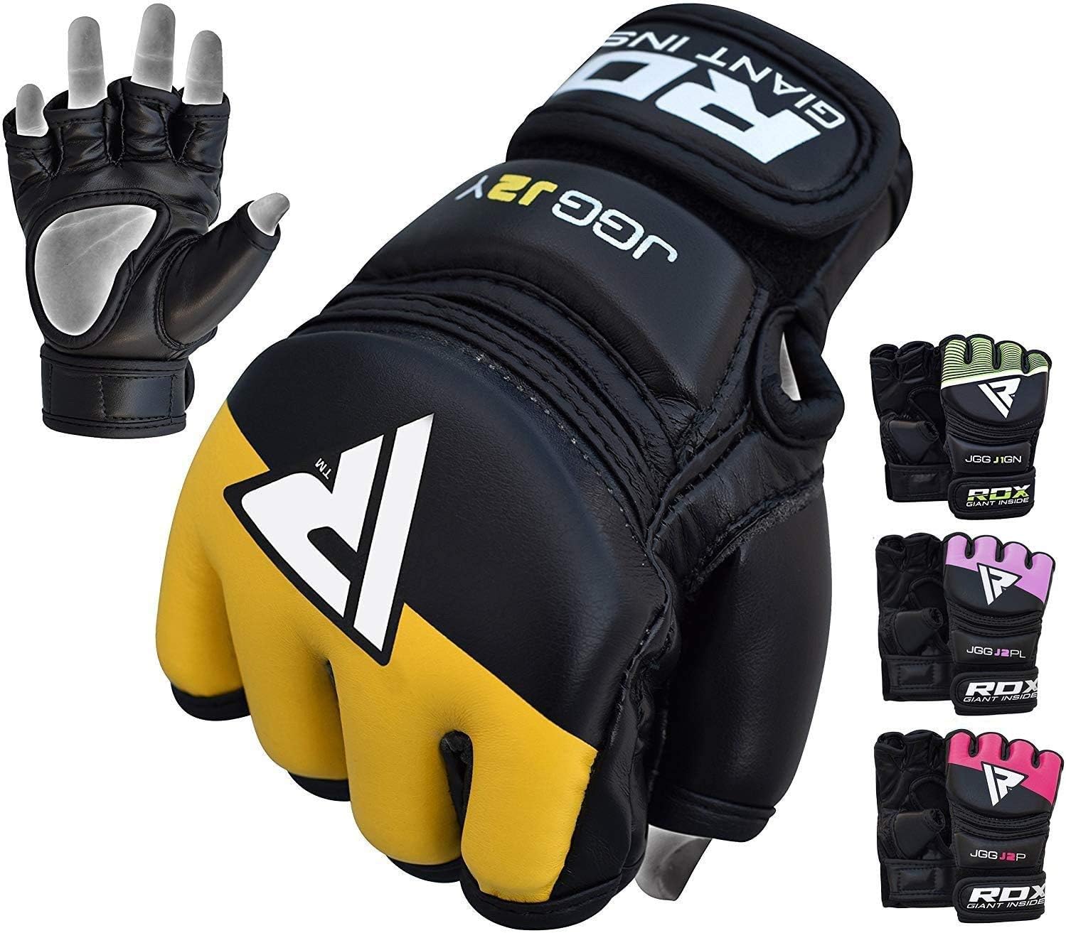 RDX Kids MMA Gloves for Grappling Martial Arts Training | Maya Hide Leather Mitts for Youth |Good for Kickboxing, Sparring, Muay Thai, Junior Cage Fighting & Punching Bag : Sports & Outdoors