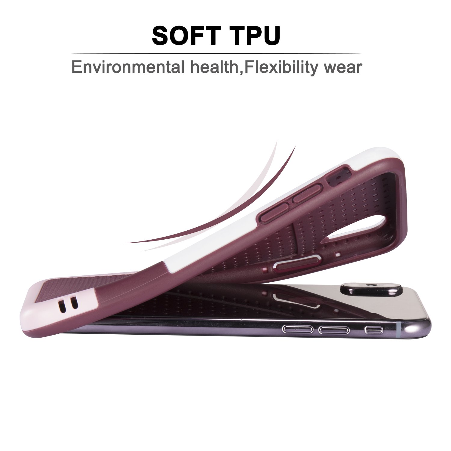 iPhone X Case,CLONG iPhone X 10 Case Flexible Durable Shock-Absorption Protective Case Ultra Impact 3 Color Bumper Cover Slim Hybrid Soft TPU & Hard PC Cases for Apple iPhone X 5.8\