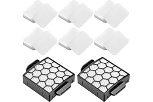 Colorfullife Filters for Shark Navigator Zero-M Self-Cleaning Brushroll Pet Pro Upright Vacuum ZU60 ZU62 ZU62C NV251,NV255, Replacement Parts Parts #1238FT60&1239FT60