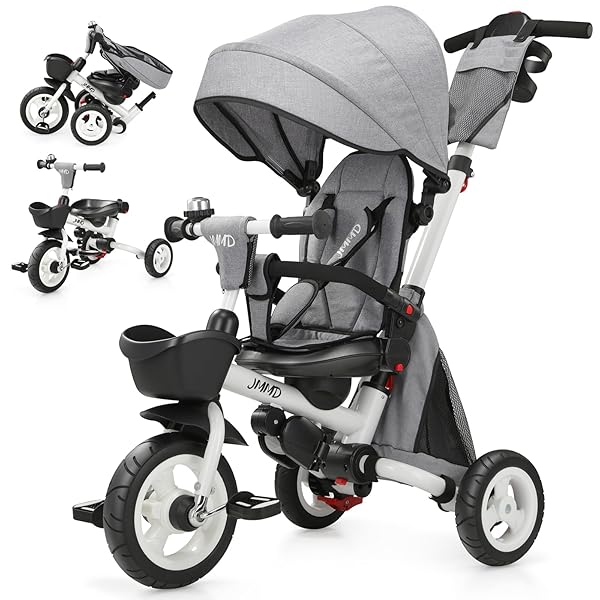 JMMD 8 IN 1 TRICYCLE STROLLER WITH PUSH...
