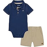 Calvin Klein baby-boys 2pc Polo Short Set