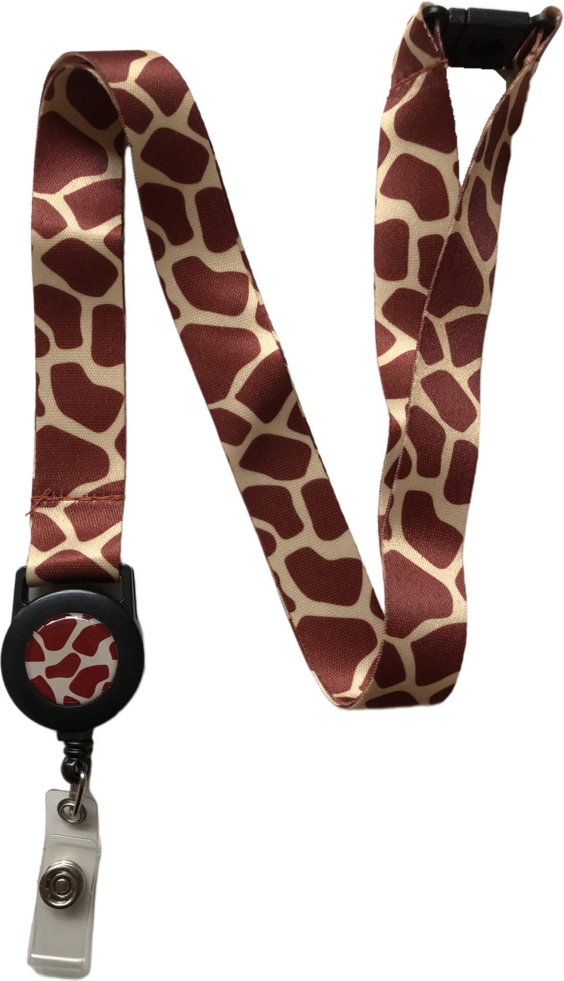 PAC Supplies Global Ltd Giraffe Print Lanyard With Integrated Retractable Badge Reel