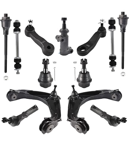 12-Piece Front Suspension Kit For Chevy Silverado/GMC Sierra 1500, Yukon - Control Arms, Tie Rods, Sway Bars