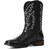 SaraIris Mens Brown Cowboy Western Working Round Toe Pull On Cowgirl Boots