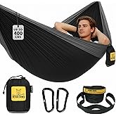 Wise Owl Outfitters Camping Hammock – 500lbs Portable Hammock with Tree Straps - Travel, Backpacking, Hiking, Outdoors Camping Gear - Single or Double