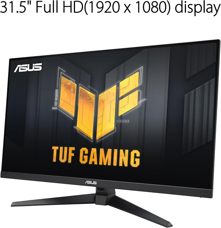 Monitor de jogos asus tuf vg328qa1a 32 "full hd (overclock até 170 hz (165 hz nativo), desfoque de movimento extremamente baixo, freesync premium, 1 ms (mprt), shadow boost)