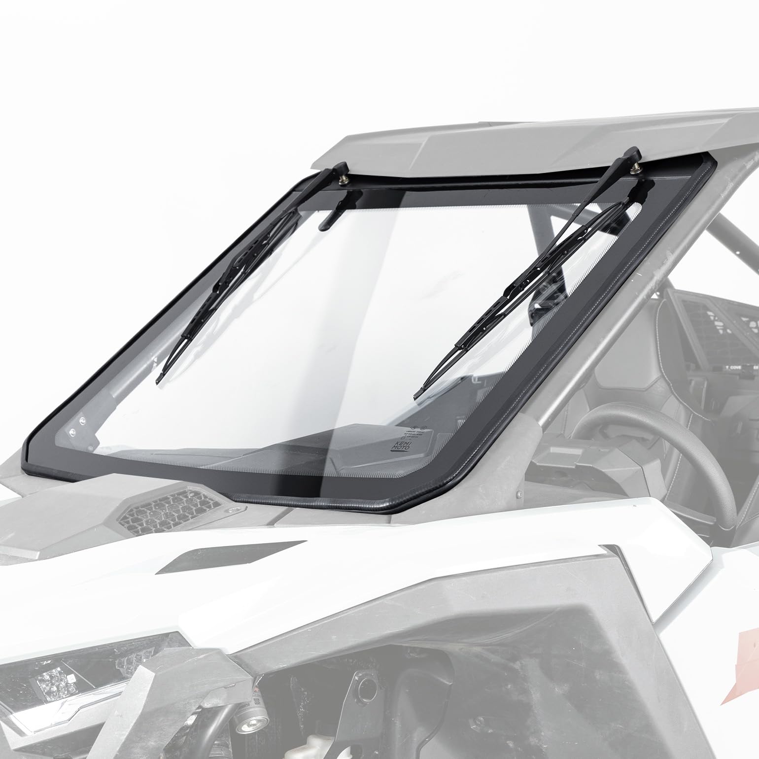 Photo 1 of KEMIMOTO 2025 PRO XP Glass Windshield with 2 Manual Wipers Compatible with 2025-2026 Polaris RZR PRO XP/ PRO XP4/ PRO S/ PRO S4, DOT Two-Layer Laminated Glass Front Window Anti-UV Full Windshield