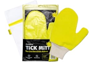 Tick Mitt Yellow Tick Removal Glove - Protective Tick Removal Tool for Humans and Pets - Safely Remove Ticks with Ease - Dura