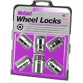 McGard 24537 Cone Seat Wheel Locks Chrome (M12 x 1.5 Thread Size) - Set of 5, 5 Locks / 1 Key