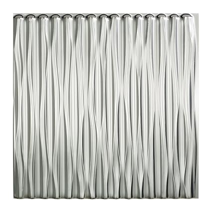 Fasade Easy Installation Dunes Vertical Brushed Aluminum Glue Up