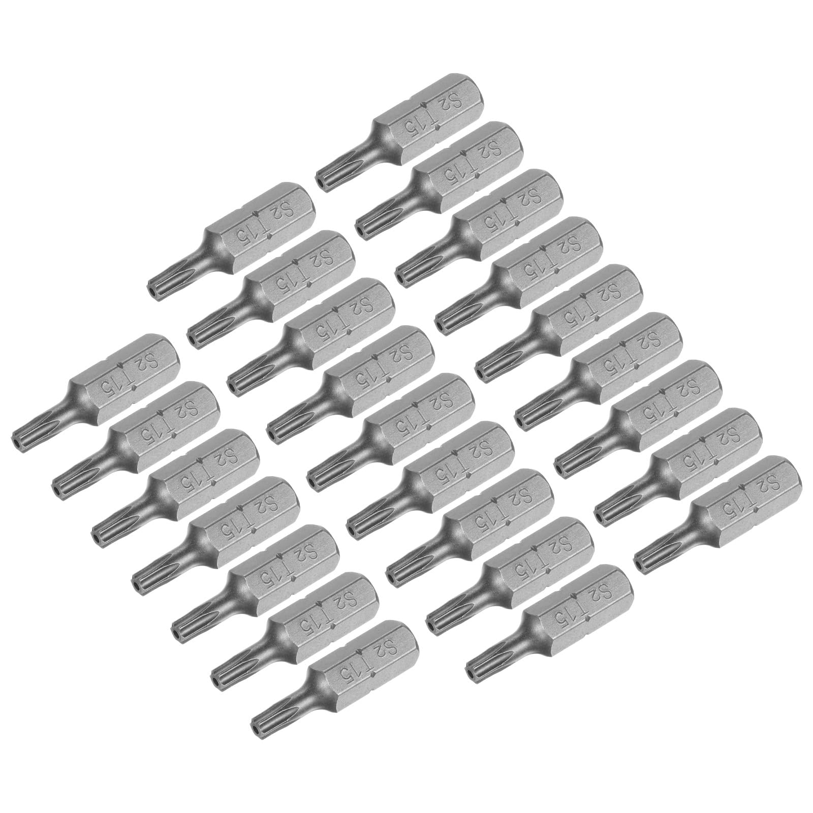 uxcell Torx Bits 1/4 Inch Hex Shank 25mm Length Magnetic Screwdriver T15 Screw Driver Bit S2 Alloy Steel 25pcs