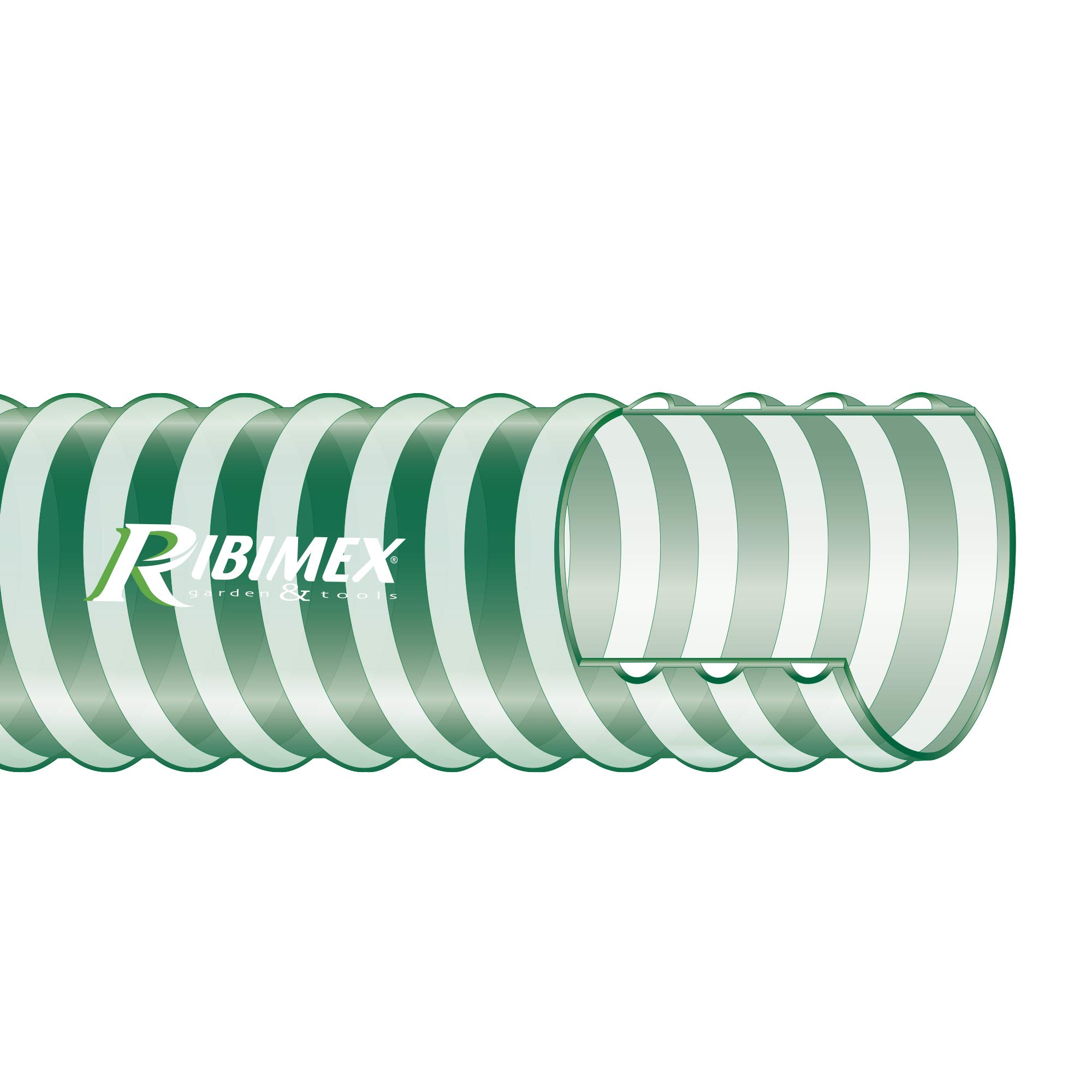 Ribiland 04297 Suction Hose Diameter 38 mm Corrugated 5 m Green