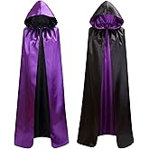 Makroyl Unisex Adults Reversible Hooded Cloak Cape For Christmas Halloween Party Vampires Cosplay Costumes