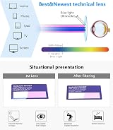 JM 3 Pack Oversized Reading Glasses Blue Light Blocking +3.0 Women view 4