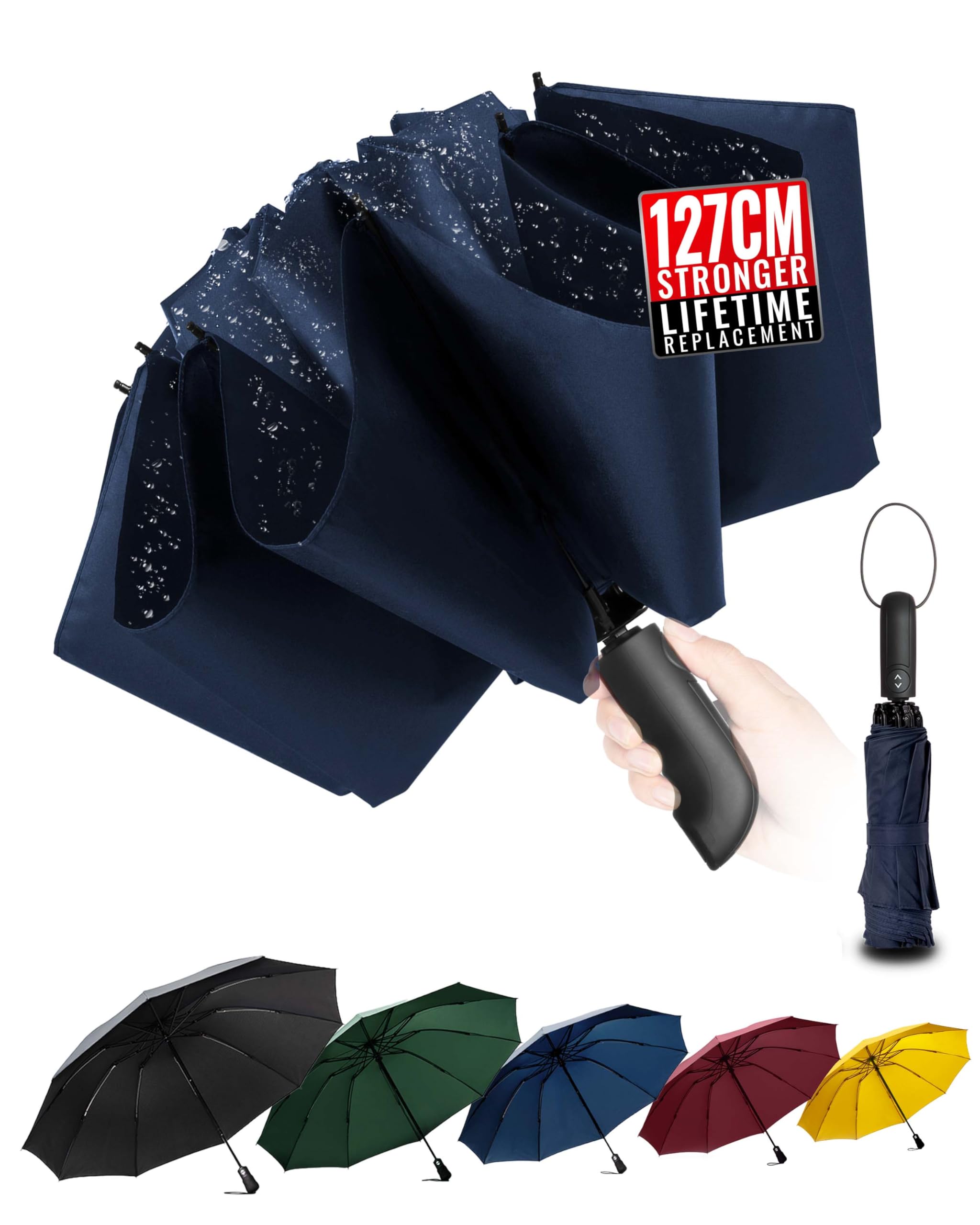 Photo 1 of *UNTESTED*
Chakipee Conlun Travel Inverted Umbrella Compact Windproof- Automatic reverse Umbrellas for Rain - Folding Portable 46inch Span, 10 Ribs Large Umbrella