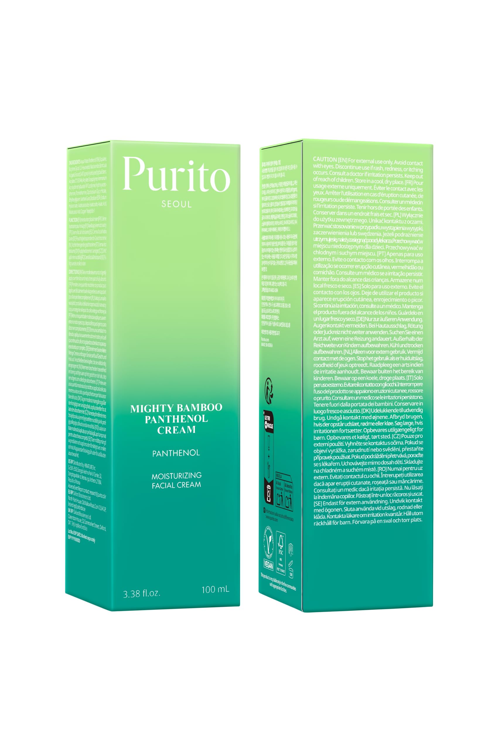 PURITO Panthenol 10% Post-Acne Cream | Moisturizer for Blemish Marks, Barrier Repair | Silicone-Free, Non-Comedogenic, Fragrance-Free, Vegan & Cruelty-free | Korean Skincare, 100mL 3.38 fl.oz 7