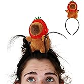 UQJE Adult Capybara Headband Funny Stuffed Capybara Hairband Cute Plush Hairpin Headwear Accessories