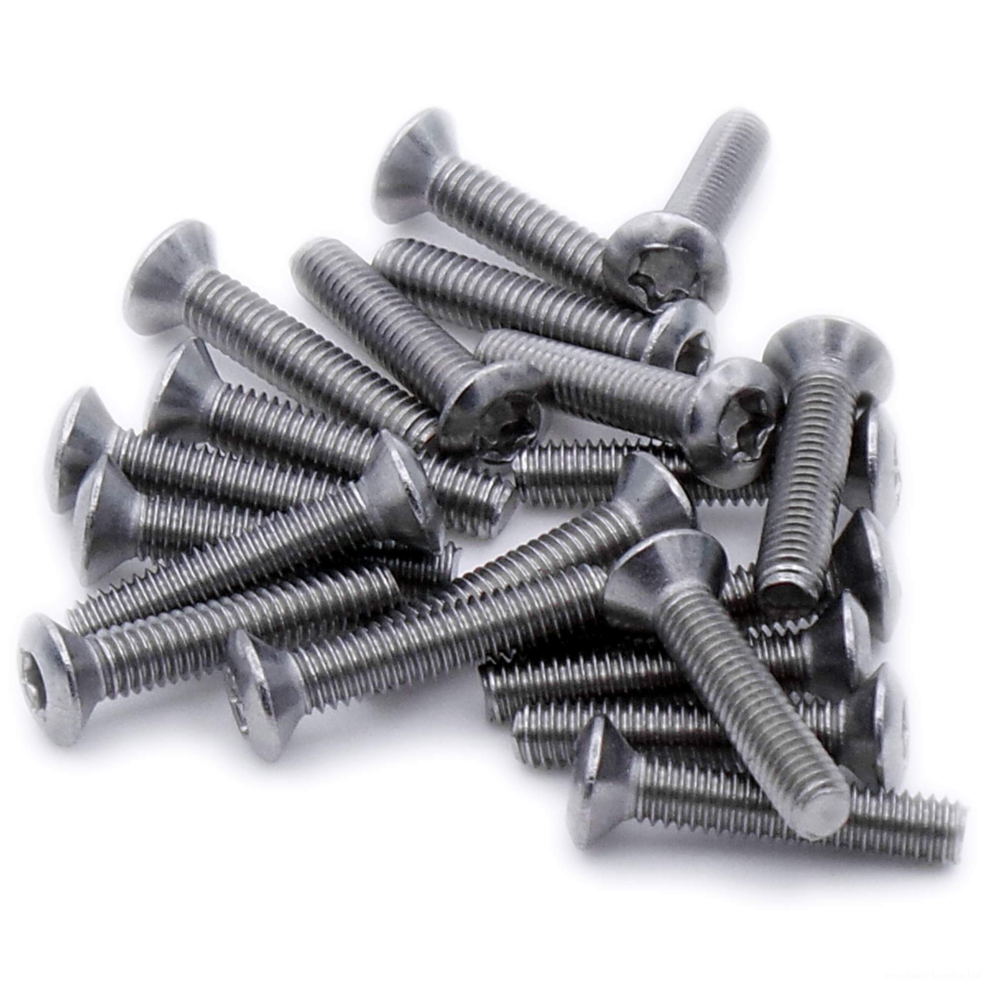 M2.5 (2.5mm x 14mm) TX Socket Raised Countersunk Machine Screw (Bolt) - Stainless Steel (A2) (Pack of 20)