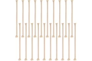 EupHHonycs 20 PCS 1/4" Round Oil Lamp Wicks, Cotton Wicks for Oil Lamps Braided Lamp Wicks Replacement for Candle Lamp, Oil Lamp Wicks Only